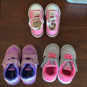 Converse, Nike, & Saucony sz 7 toddler Shoes—3!👟